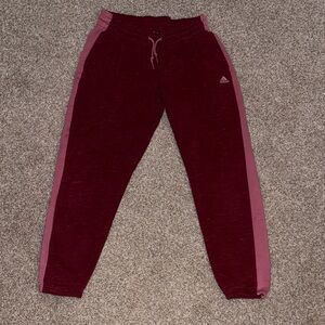 Women’s Adidas Burgundy & Pink Joggers Size Medium